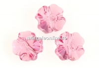 Swarovski, margele trifoi, light rose, 12mm - x2