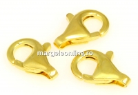 Incuietoare, argint 925 placat cu aur, 13x8mm - x1