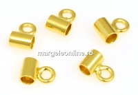 Spacer decorativ pentru charm, argint 925 pl. cu aur, 4.5mm - x2