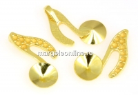 Pendant base, gold-plated 925 silver, for rivoli 8mm - x1