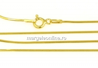 Chain, circular, gold-plated 925 silver, 50cm - x1
