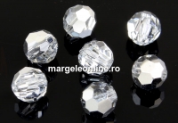 Swarovski, margele rotund fatetat, comet argent light, 4mm - x10