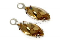 Swarovski, pand rodiat, chaton navette, lt. colorado topaz, 13mm - x1