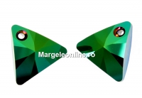 Swarovski, triangle pendant, scarabaeus green, 16mm - x1