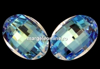 Swarovski, pandantiv oval, blue aurore boreale, 32mm - x1