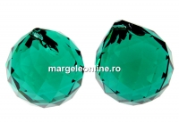 Swarovski, pandantiv sfera fatetata, emerald, 20mm - x1