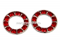 Swarovski, disc placat cu rodiu, light siam, 12mm - x1