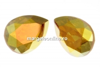 Swarovski drop fancy, metallic sunshine, 8x6mm - x2