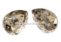 Swarovski drop fancy, rose skate, 14x10mm - x1