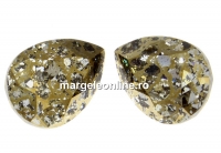 Swarovski drop fancy, gold patina, 14x10mm - x1