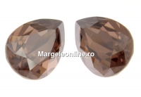 Swarovski drop fancy, vintage rose satin, 14x10mm - x1