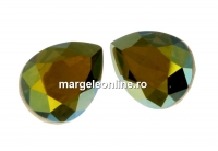 Swarovski, fancy picatura, iridescent green, 14x10mm - x1