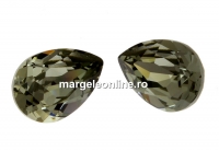 Swarovski, fancy picatura, black diamond, 14x10mm - x1