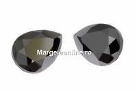 Swarovski, fancy picatura, jet hematite, 14x10mm - x1