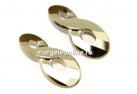 Swarovski, pandantiv infinity, metallic light gold 2x, 26mm - x1