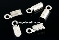Terminatii pentru prindere snur, argint 925, 10.5x5.3mm, int.3mm - x2