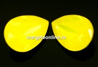 Swarovski, fancy picatura, yellow opal, 14x10mm - x1