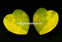 Swarovski, pandantiv inima, yellow opal, 10mm - x2