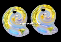 Swarovski, pandantiv Sea snail, aurore boreale, 14mm - x1