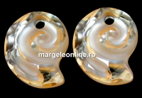 Swarovski, sea snail pendant, golden shadow, 14mm - x1
