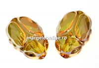 Swarovski, margele Scarab metallic sunshine, 12mm - x1