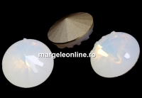 Swarovski, fancy rivoli Sea urchin, white opal, 14mm - x1