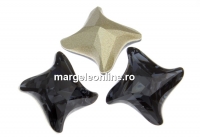 Swarovski, twister fancy rivoli, graphite, 10.5mm - x1