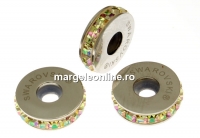 Swarovski, becharmed rondelle luminous green, 13mm - x1