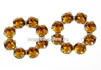 Swarovski, floare placat cu rodiu, topaz, 10mm - x1