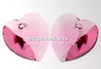 Swarovski, pandantiv inima, light rose, 18mm - x1