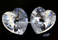 Swarovski, pandantiv inima, diamond touch light, 14mm - x2