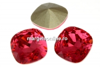 Swarovski, fancy square, indian pink, 10mm - x1