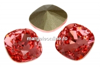 Swarovski, fancy square, rose peach, 10mm - x1