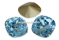 Swarovski, fancy square, aquamarine, 10mm - x1