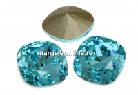 Swarovski, fancy square, light turquoise, 10mm - x1