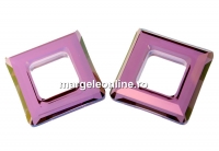 Swarovski, square ring pendant, lilac shadow, 14mm - x1