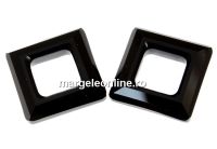 Swarovski, pandantiv square ring, jet, 14mm - x1