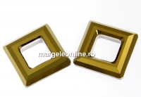 Swarovski, pandantiv square ring, dorado, 14mm - x1