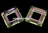 Swarovski, pandantiv square ring, luminous green, 14mm - x1