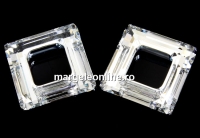 Swarovski, pandantiv square ring, comet argent, 14mm - x1