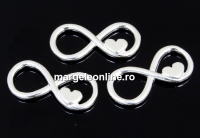 Link, infinity, heart, 925 silver, 16.5mm - x1