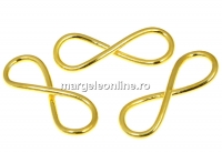 Link, infinity, 925 silverplacat gold,18mm - x1
