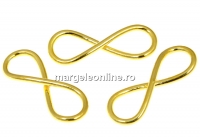 Link infinit, argint 925placat cu aur, 18mm - x1