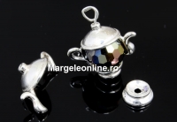 Pendant, teapot elements, 925 silver, 12mm  - x1