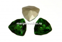 Swarovski, fancy rivoli Trilliant, dark moss green, 7mm - x1