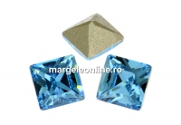 Swarovski, fancy chaton Square, aquamarine, 2mm - x20