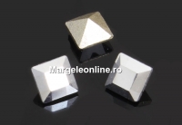 Swarovski, fancy chaton square, comet argent light, 3mm - x10
