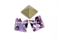 Swarovski, fancy chaton square, violet, 3mm - x10
