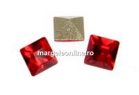 Swarovski, fancy chaton square, light siam, 3mm - x10