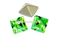 Swarovski, fancy chaton Square, peridot, 3mm - x10